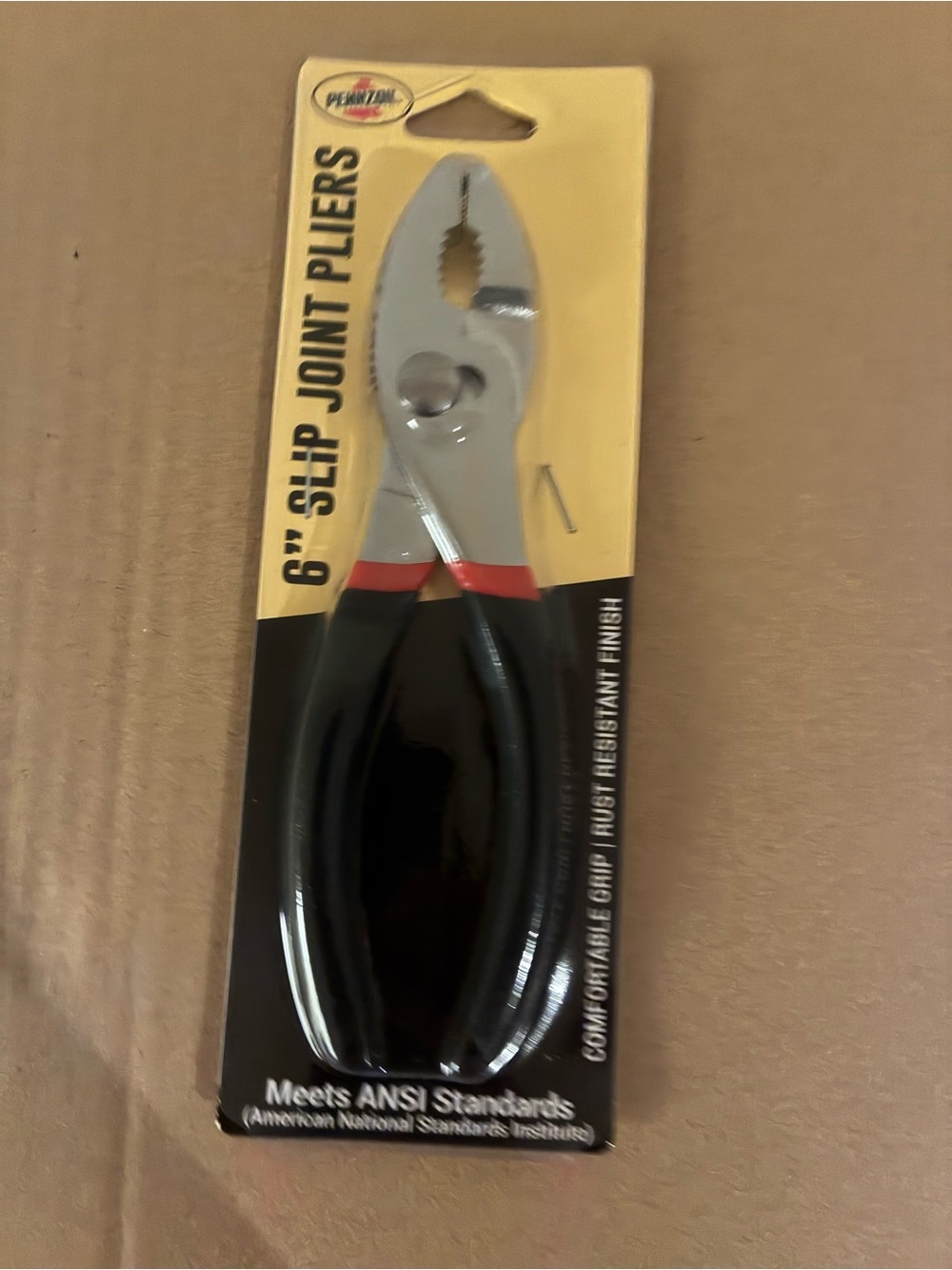 6" Slip Joint Pliers with Black & Red Grip